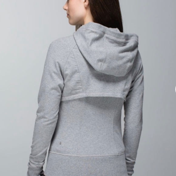 Lululemon After Asana Hoodie Size 8 Heathered Medium Grey - Picture 2 of 16